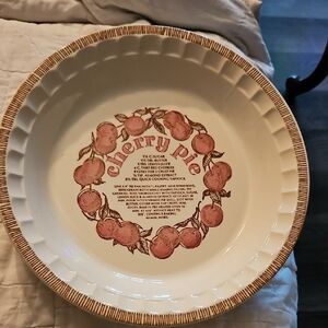 Cherry Pie Ceramic Baking Dish